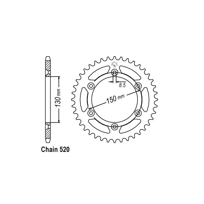 JT Sprockets JT Rear Sprocket 251.48 – Honda: 1983–1985 XR500RC; RD; RE; RF…