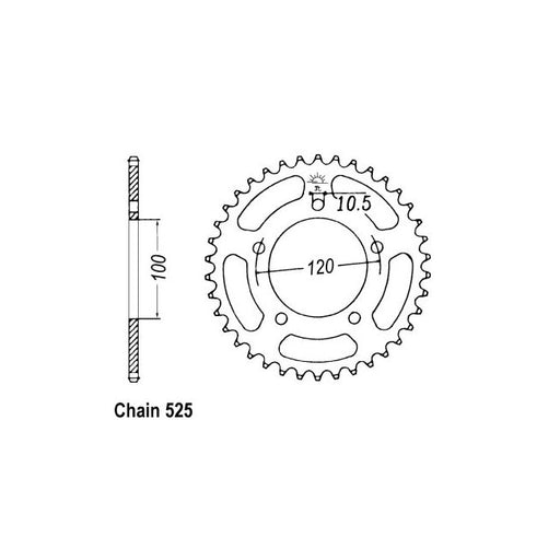 JT Sprockets JT Rear Sprocket 702.46 – Aprilia: 2007–2016 750 Dorsoduro ABS…