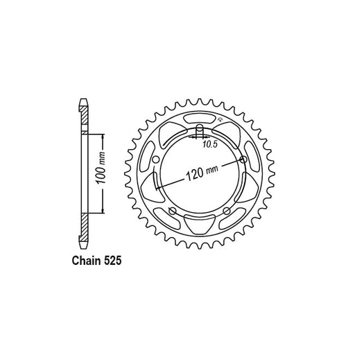 JT Sprockets JT Rear Sprocket 713.42 – Aprilia: 2012–2016 1000 Tuono V4 R /…