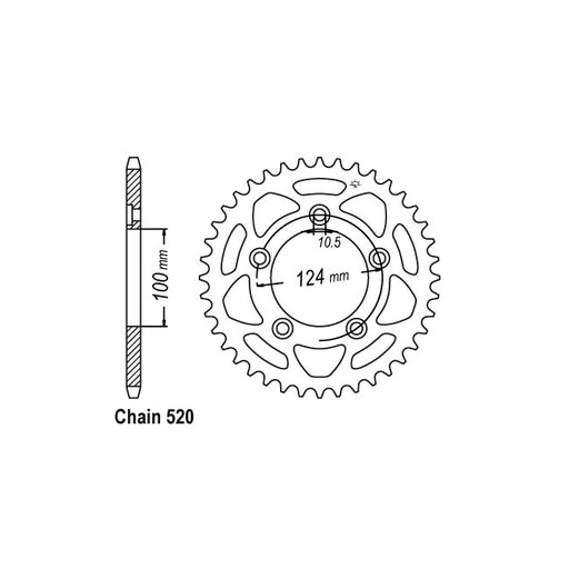 JT Sprockets JT Rear Sprocket 746.43 – Ducati: 2016–2018 959 Panigale