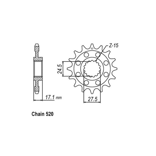 JT Sprockets JT Front Sprocket 748.15 – Ducati: 2014–2015 899 Panigale…