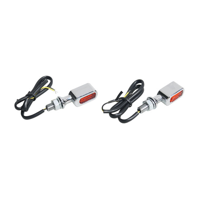 MCS Fastline, LED 3-1 Taillight/Turn Signals. Chrome/Amber Lens – Universal