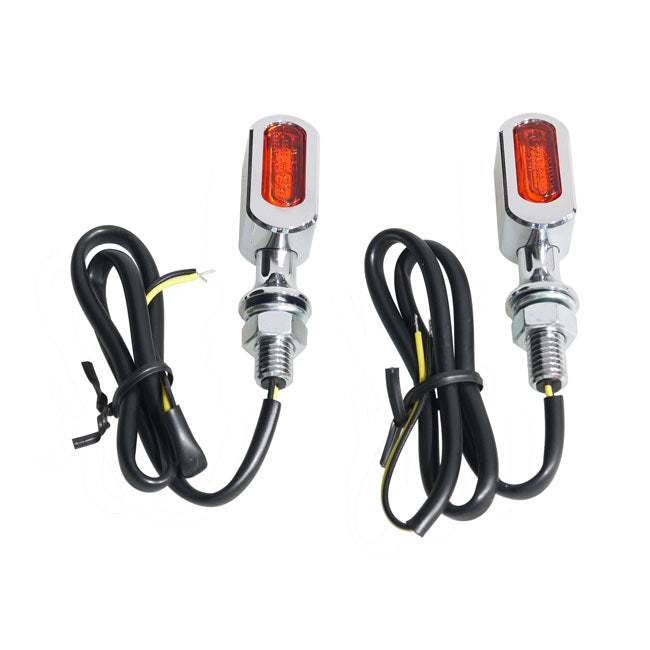 MCS Fastline, LED 3-1 Taillight/Turn Signals. Chrome/Amber Lens – Universal