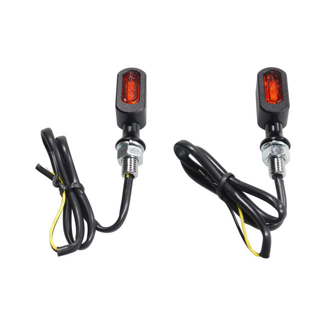 MCS Fastline, LED 3-1 Taillight/Turn Signals. Black/Amber Lens – Universal