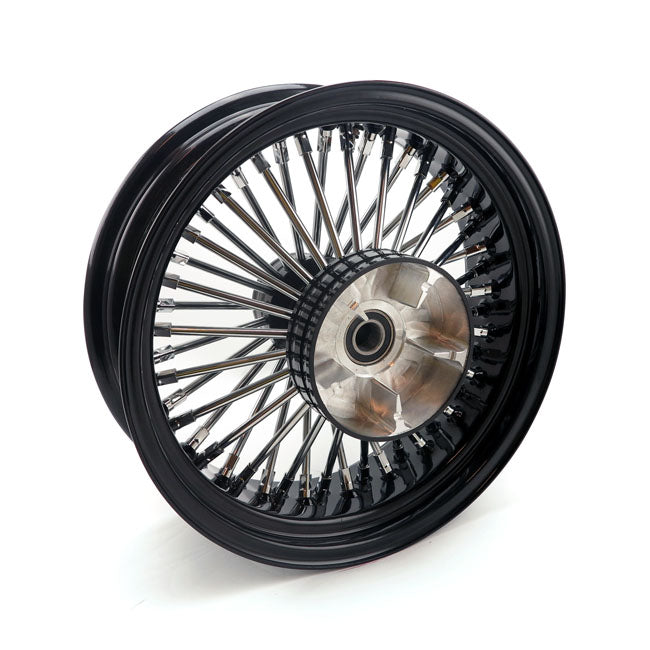 MCS Radial 48 Fat Spoke Rear Wheel 5.50 X 16 Black – 2008–2025 FLT/Touring in Custom…