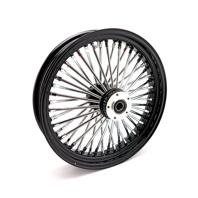 MCS Radial 48 Fat Spoke Front Wheel 3.50 X 18 DF Black – 2000–2007 FLT/Touring