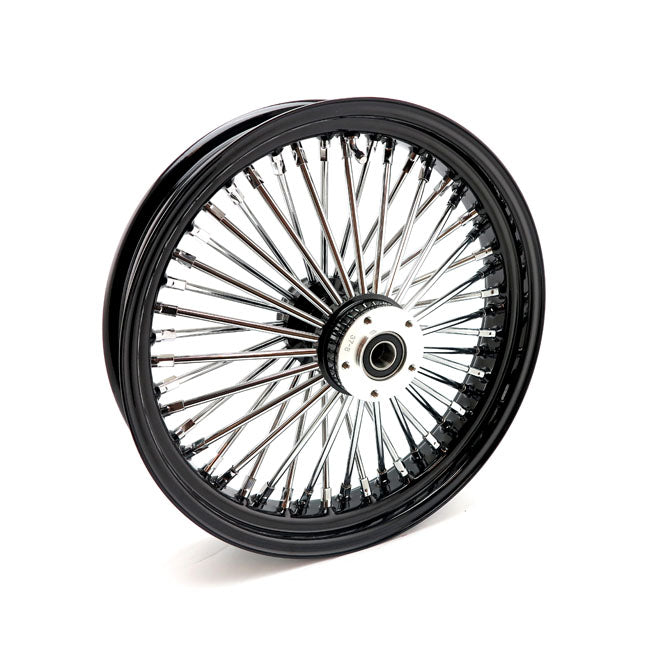 MCS Radial 48 Fat Spoke Front Wheel 3.50 x 18 Df Black – 2000–2007 FLT/Touring