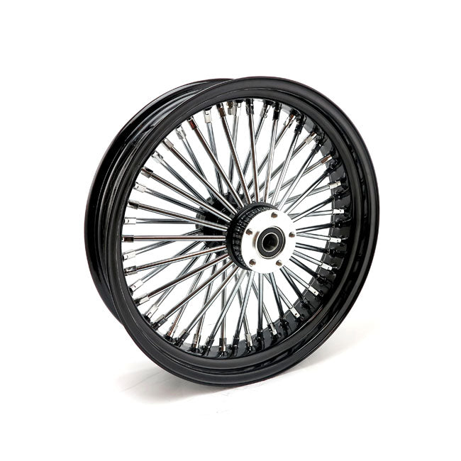 MCS Radial 48 Fat Spoke Rear Wheel 4.25 X 18 Black – 2006–2007 Dyna