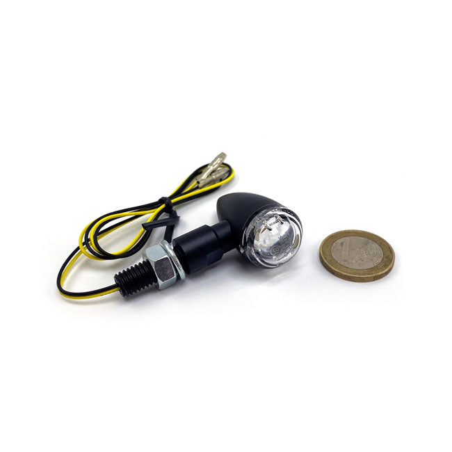 MCS Pb2 LED Turn Signals Black, Clear Lens