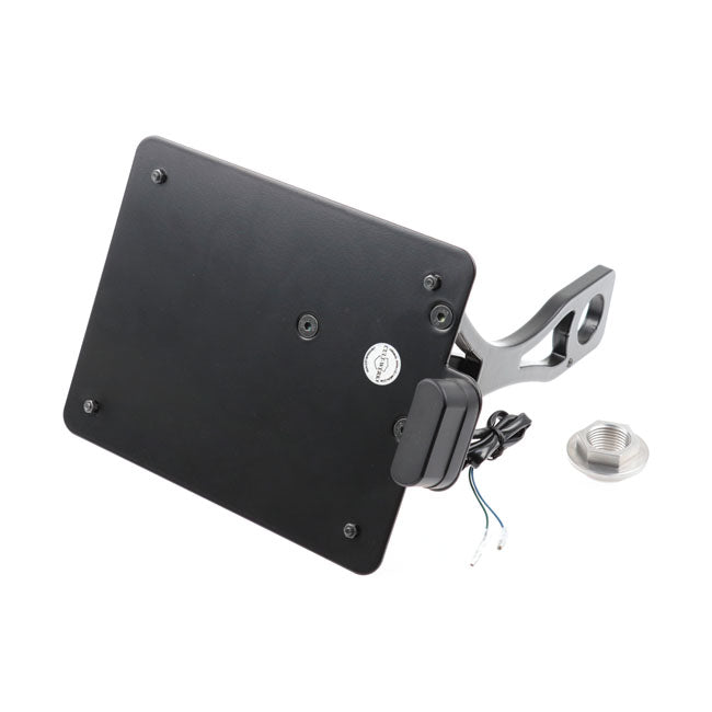Cult-Werk Side Mount Licence Plate Bracket, Black. Austria – 2015–2017 Dyna