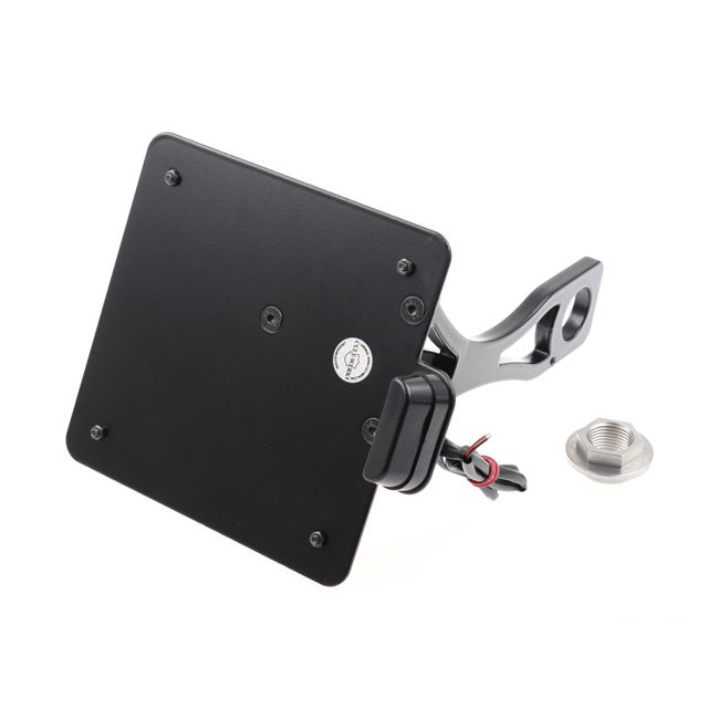 Cult-Werk Side Mount Licence Plate Bracket, Black. Italy – 2015–2017 Dyna