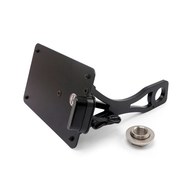 Cult-Werk Side Mount Licence Plate Bracket, Black. France – 2015–2017 Dyna