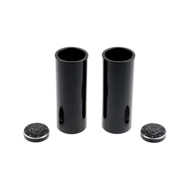 Cult-Werk 4-Piece Fork Tube Cover Kit. Gloss Black. Logo – Softail: 2018–2020fxbb Street Bob 107…
