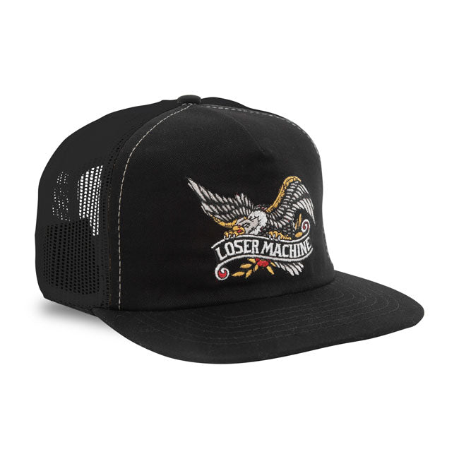 Loser Machine Company Glory Trucker Cap Black/Black – One Size Fits Most