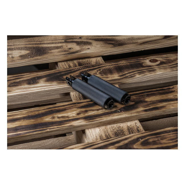 Rough Crafts Rider Footpegs. All Black – Rider: 2018–2026 Softail with Foot Pegs