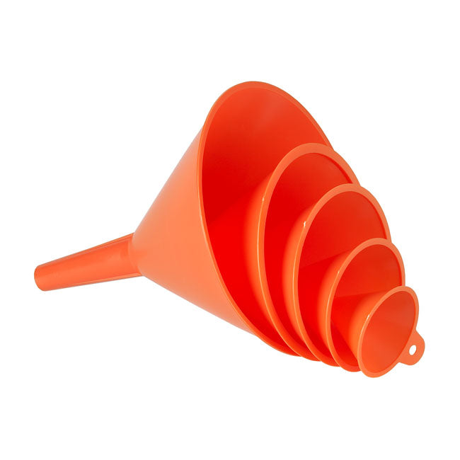 Pressol Orange Funnel Set. 5-Piece, 50 mm to 150 mm