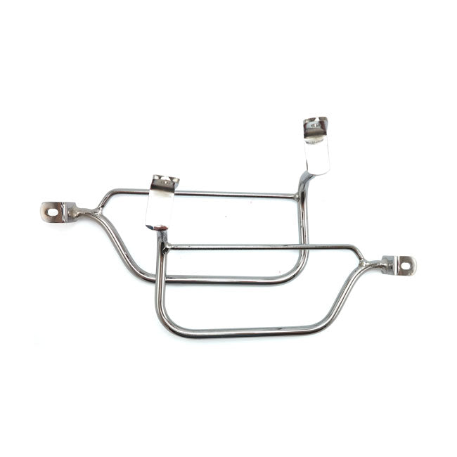 Longride Saddlebag Holder, Chrome – Triumph: Pre-16 Bonneville T100 and T120