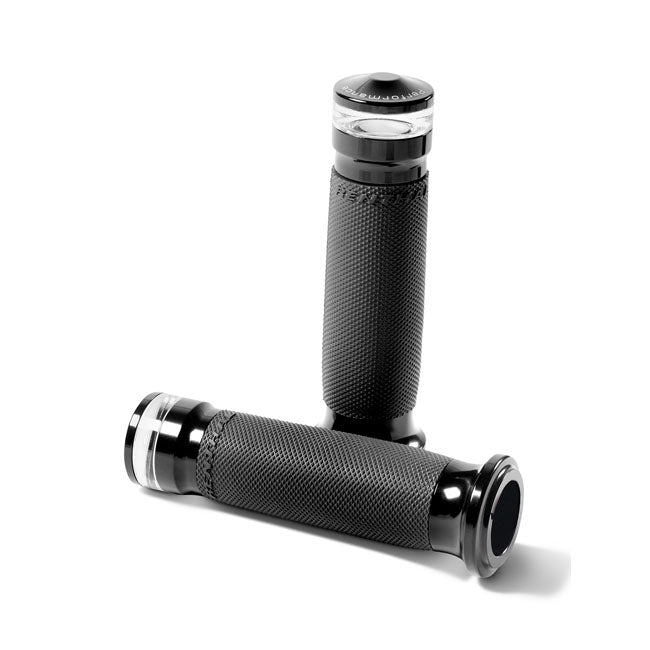 Performance Machine Contour Vision LED Turn Signal Grips. Black – 2008–2025 H-D with E-Throttle