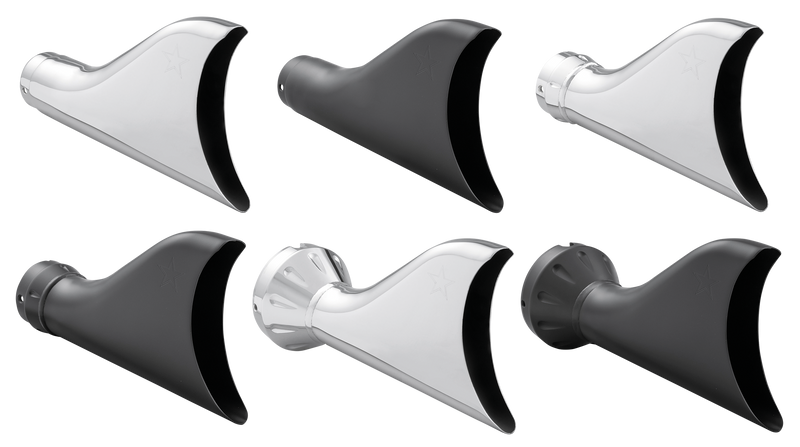 FREEDOM Sharktail end cap 2 1/8" chrome