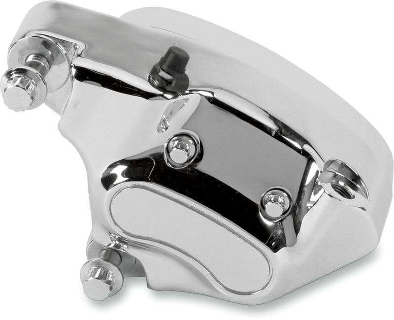 Drag Specialties Chrome 4-Piston Brake Caliper Fits Harley-Davidson Dyna, Softail, Sportster Models 1984-1999 #46467