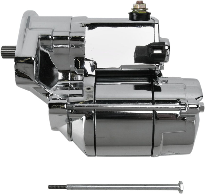 Drag Specialties 1.4 Kilowatt Chrome Starter Motor for Various Various Harley-Davidson Motorcycles (See Fitment List)