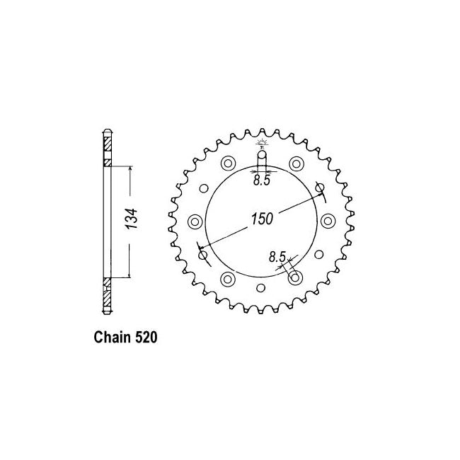 JT Sprockets JT Rear Sprocket 460.50 – Kawasaki: 2008–2016 KLX450R A8F; A9F…