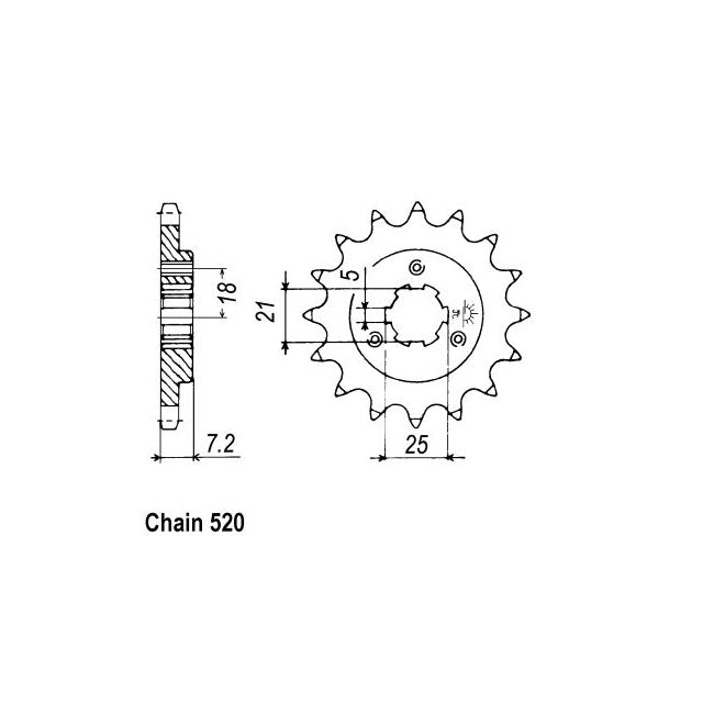 JT Sprockets JT Front Sprocket 437.16 – Suzuki: 1985–1989 DR600S-SU;R;RU;G;H;J…
