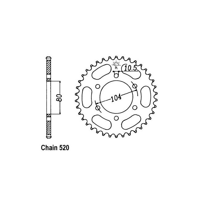 JT Sprockets JT Rear Sprocket 478.45 – Kawasaki: 2013–2016 Z800(E) ADS-CGF…