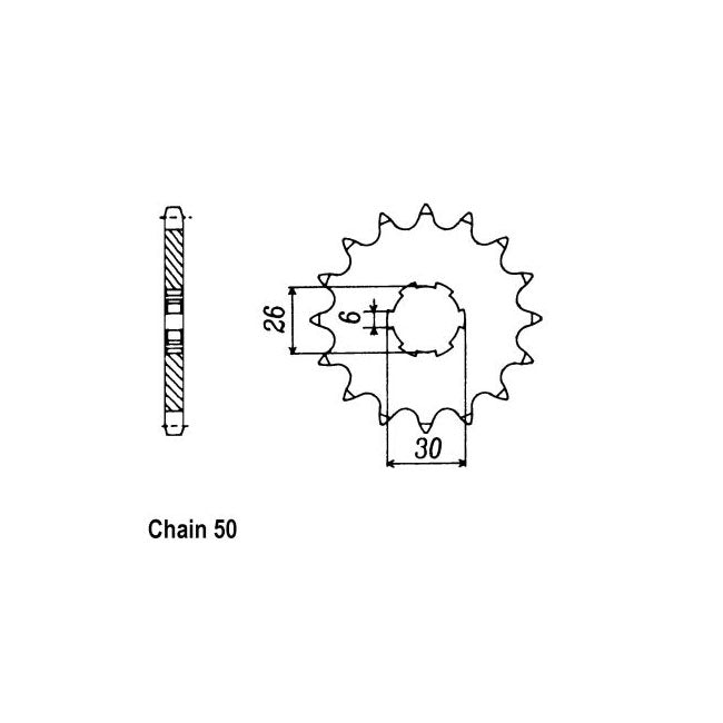 JT Sprockets JT Front Sprocket 568.16 – Yamaha: 1976–1977 XS500C Alloy Wheel