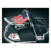 Kuryakyn Antenna Flag Mount with Us Flag, Chrome – Honda: 2001–2017 GL1800 Goldwing with…