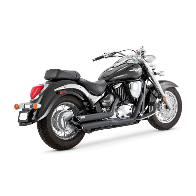Vance & Hines Twin Slash Staggered 2-2 Exhaust, Black – Suzuki: 2005–2009 VL800 Boulevard; C50…