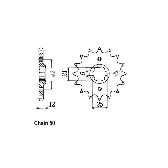 JT Sprockets JT Front Sprocket 571.17 – Yamaha: 1991–1992 XJ600