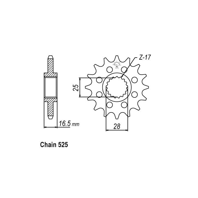 JT Sprockets JT Front Sprocket 1904.17 – KTM: 2015–2016 1050 Adventure; 2019 1090…