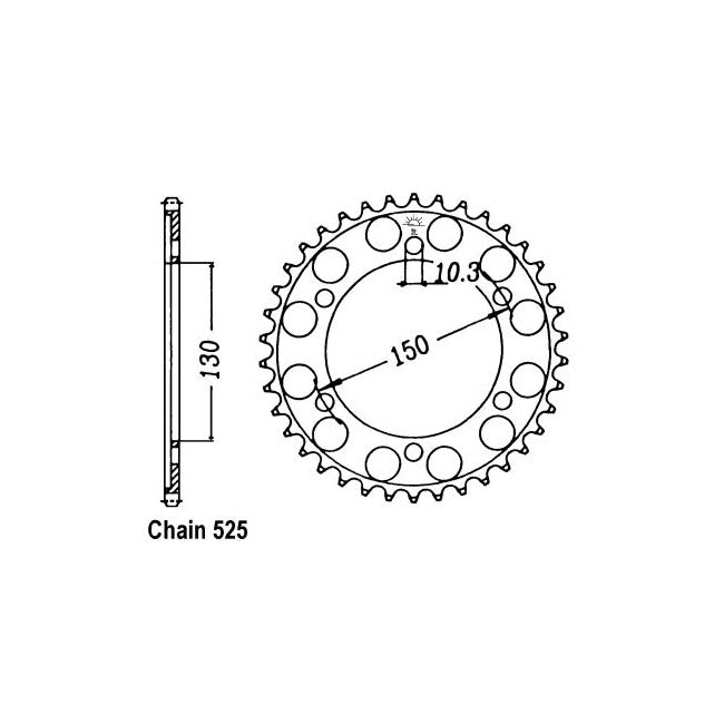 JT Sprockets JT Rear Sprocket 300.39 – Yamaha: 1996–2000 TRX850