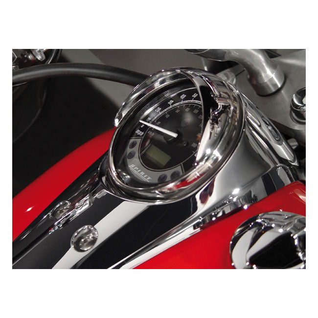 National Cycle NC Cast Speedometer Visor Chrome – Honda: 2010–2016 VT750C2A/B Shadow…