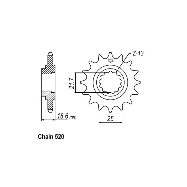 JT Sprockets JT Front Sprocket 1538.15 – Kawasaki: 2004–2012 Z750 (S) (R) (ABS)…