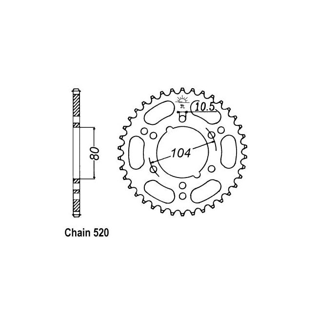 JT Sprockets JT Rear Sprocket 1478.40 – Kawasaki: 2003–2004 ZX-6R (ZX636B1;B2)…