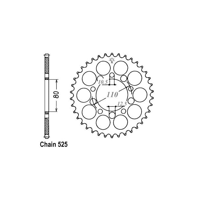 JT Sprockets JT Rear Sprocket 1332.36 – Honda: 1989–1990 CB450SG; SJ;DXK…