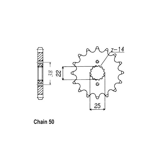 JT Sprockets JT Front Sprocket 726.15 – Ducati: 1987–1990 750 Indiana