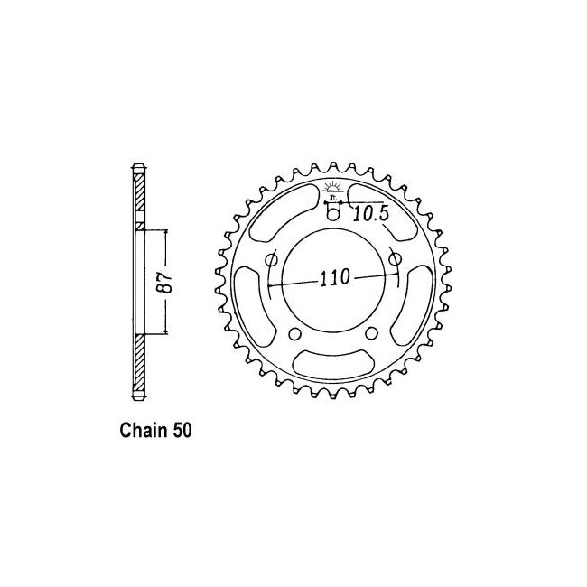 JT Sprockets JT Rear Sprocket 829.45 – Suzuki: 1993–1997 GSX600FP;FR;FS;FT;FV…