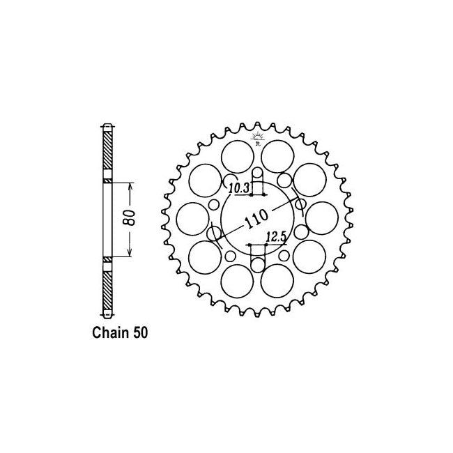 JT Sprockets JT Rear Sprocket 1334.40 – Honda: 1981–1983 CB1100(F)RB;RC;RD…