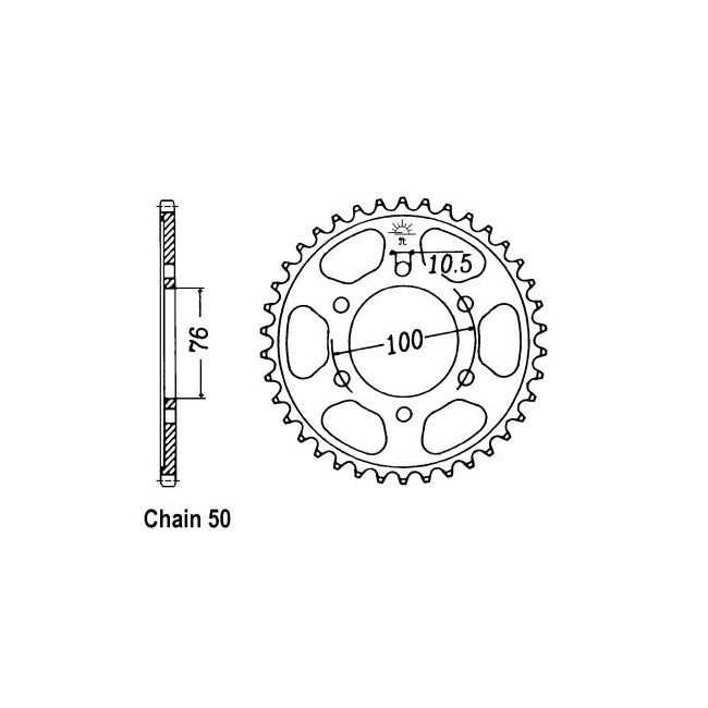 JT Sprockets JT Rear Sprocket 816.48 – Suzuki: 1989 GSX-R1100K ''89 (530)…