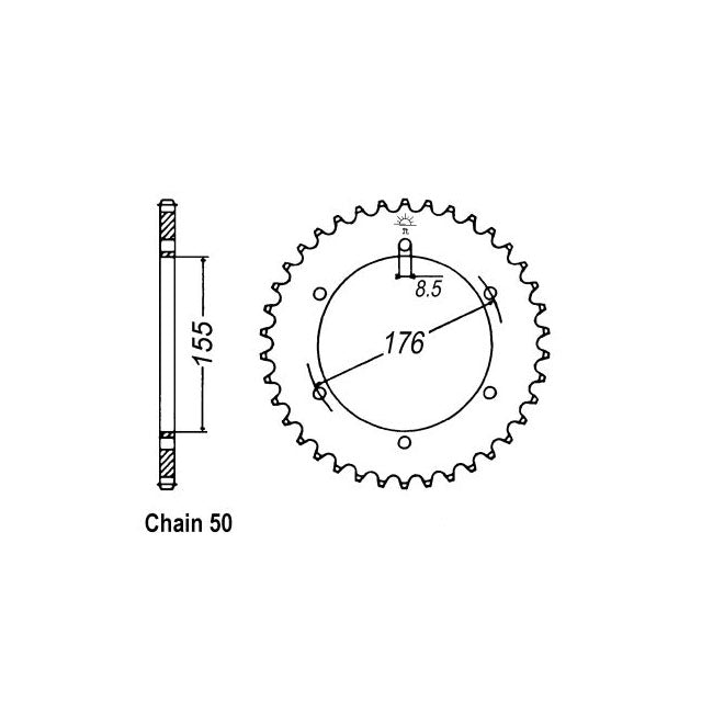 JT Sprockets JT Rear Sprocket 2011.43 – Triumph: 2012–2020 1050 Speed Triple ( R…
