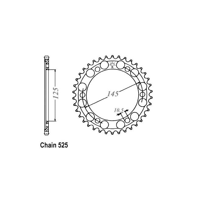 JT Sprockets JT Rear Sprocket 867.42 – Yamaha: 1996–1998 TDM850