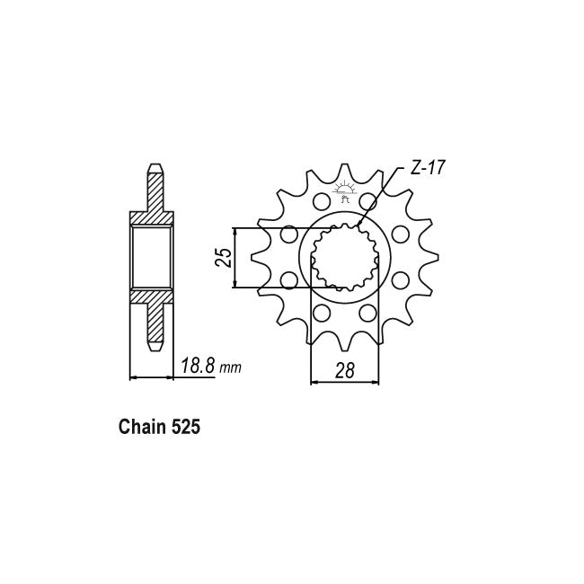 JT Sprockets JT Front Sprocket 704.16 – Aprilia: 2004–2009 1000 RSV Mille R…