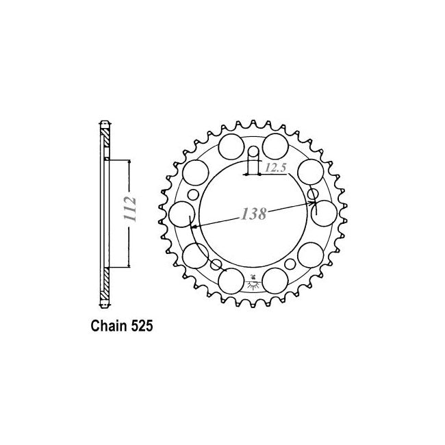 JT Sprockets JT Rear Sprocket 1304.47 – Honda: 1999–2013 XL 1000 V; Y; 1-9; A…