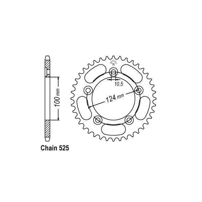 JT Sprockets JT Rear Sprocket 744.39 – Ducati: 06; 06- 749; 2003–2005 749…