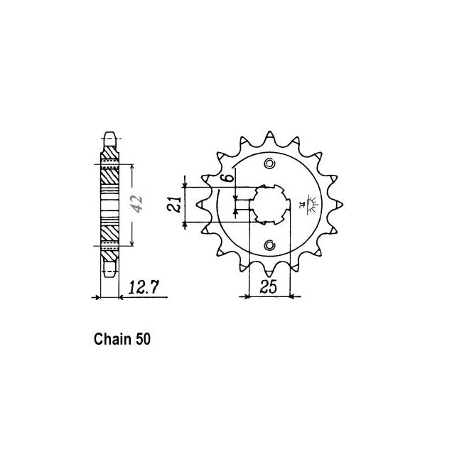 JT Sprockets JT Front Sprocket 288.17 – Honda: 1977 CB750F;F1