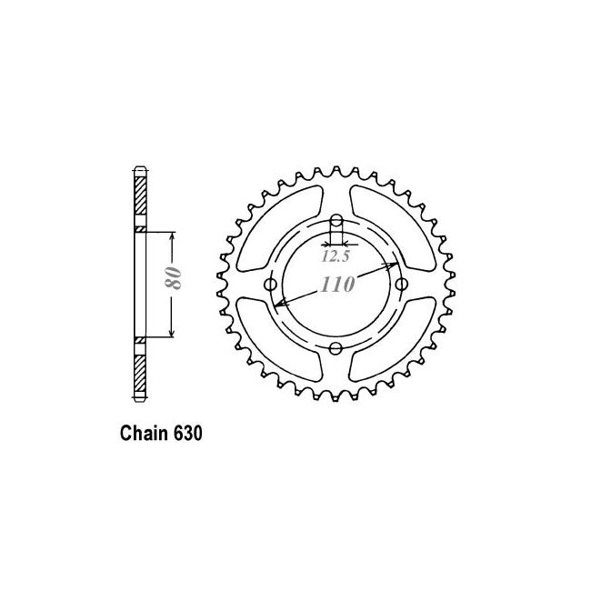 JT Sprockets JT Rear Sprocket 333.38 – Honda: 1979–1980 CB750KZ;FZ ''79-''80