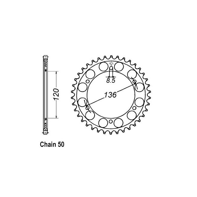 JT Sprockets JT Rear Sprocket 862.44 – Yamaha: 1984–1985; 1991–1992 XJ600…